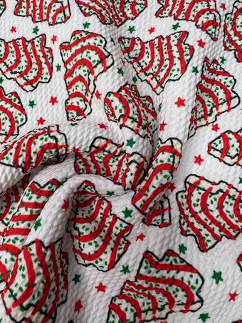 Christmas Cakes Bullet Knit Fabric on bullet liverpool knit fabric