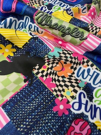 Coastal Cowgirl Spandex on other fabric