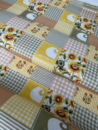 Country Girl Gingham Patchwork Cotton on 100% woven cotton fabric