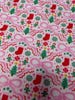 Mini Pink Bows & Christmas Doodles DBP Fabric by the Yard on double brushed poly fabric — thumbnail 3