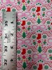 Mini Pink Bows & Christmas Doodles DBP Fabric by the Yard on double brushed poly fabric — thumbnail 2