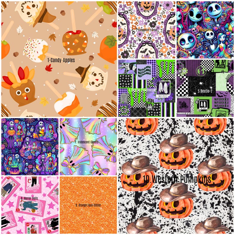Print Your Halloween Fabric on your Favorite Fabric on other fabric