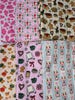 Mini Floral Bow Stripe DBP Fabric by the Yard on double brushed poly fabric — thumbnail 9
