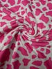 Mini Pink Cowhide DBP Fabric by the Yard on double brushed poly fabric — thumbnail 4