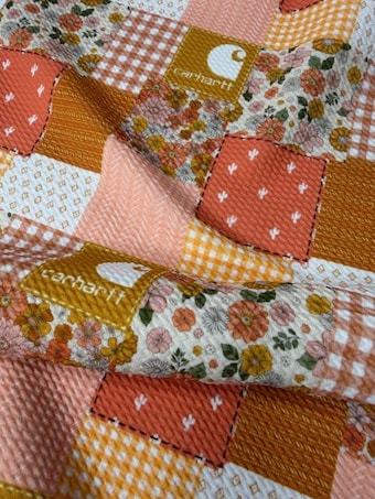 Boho Rustic Peachy Western Bullet Fabric on bullet liverpool knit fabric