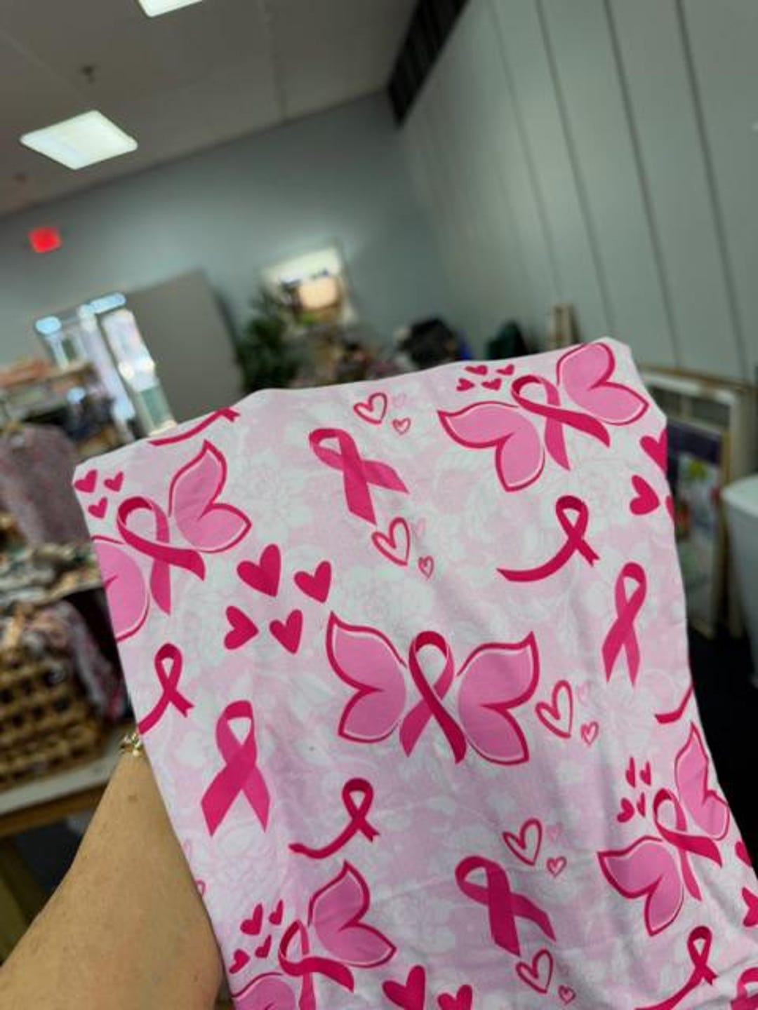 Pink Awareness Ribbon DBP Fabric, Perfect for Headbands, Headwraps ...