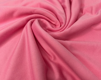 Vibrant Pink DBP Knit Fabric: Double Brushed Polyester, Soft & Stretchy