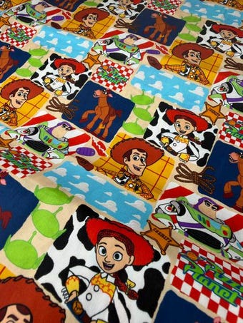 Space Ranger Cowboy 100% Cotton Fabric on 100% woven cotton fabric
