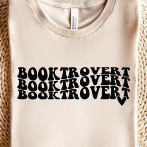 Booktrovert SVG PNG, Retro Book Lover Svg, Reading Svg, Books Svg, Bookish Svg, Teacher Svg, Librarian Svg, Book Lover Shirt Svg Cut File