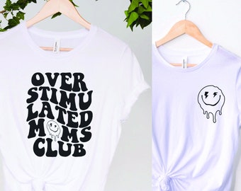 Clube de mães superestimuladas SVG PNG, mãe superestimulada Svg, Svg superestimulada, mãe ansiedade Svg, arquivos Png Cricut Cut, download instantâneo