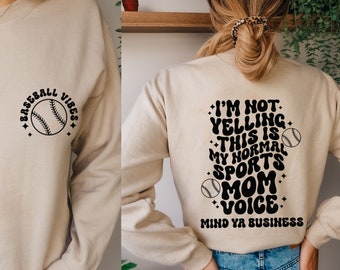 I’m Not Yelling This Is My Normal Sports Mom Voice Png Svg, Wavy Baseball Svg, Baseball Mom Svg, Trendy Baseball Svg Cut Files For Cricut