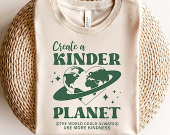 Crear un planeta más amable Svg Png, Earth Lover Svg, Kinder Planet Svg, Self Love Svg, Positive Svg, Aesthetic Svg, Cute Svg, Trendy Svg