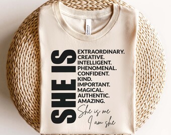 She Is Svg, Woman Affirmation Svg, Positive Svg, She Is Creative Svg, Motivational Svg, She Is Kind Svg, You Matter Svg, Svg Cut File Cricut