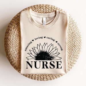 Sunflower Nurse SVG, Nurse Cut File For Cricut, Nurse Life Svg, Medical Word Svg, Doctor Svg, Nurse Shirt Svg For Nurses, Instant Download