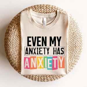 Même mon anxiété a anxiété SVG, Svg probablement anxieux, Svg de santé mentale drôle, Svg de sensibilisation à la santé mentale, fichier de coupe Svg sarcastique drôle