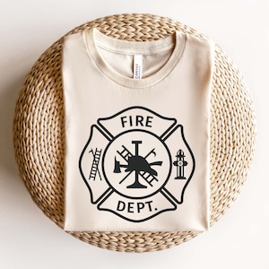 Fire Department SVG PNG, Fireman Svg, Fire Dept Svg, Firefighter Badge Svg, Maltese Cross Svg, Firefighter Svg Cut Files For Cricut