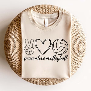 Peace Love Volleybal SVG, Volleybal Svg, Volleybal Mom Svg, Volleybal Fan Svg, Sport Svg, Game Day Svg, Peace Hand Svg Cut Files Cricut