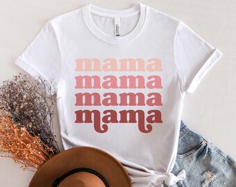 Retro Mama SVG PNG, Stacked Mama Svg, Blessed Mom Svg, Mom Life Svg, Mom Shirt Svg, Mom Svg, Gift For Mom Svg Cut File For Cricut