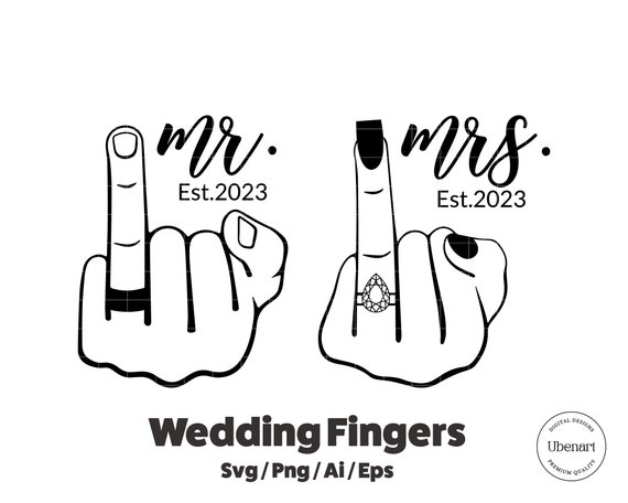 Wedding Finger Svg, Engaged Finger Svg, Wifey Diamond Ring