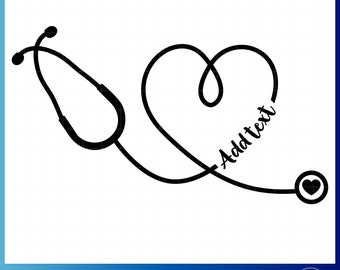 Heart Stethoscope Svg, Stethoscope Name Svg, Nurse Life Svg, Doctor Svg, Medical Svg, Clipart
