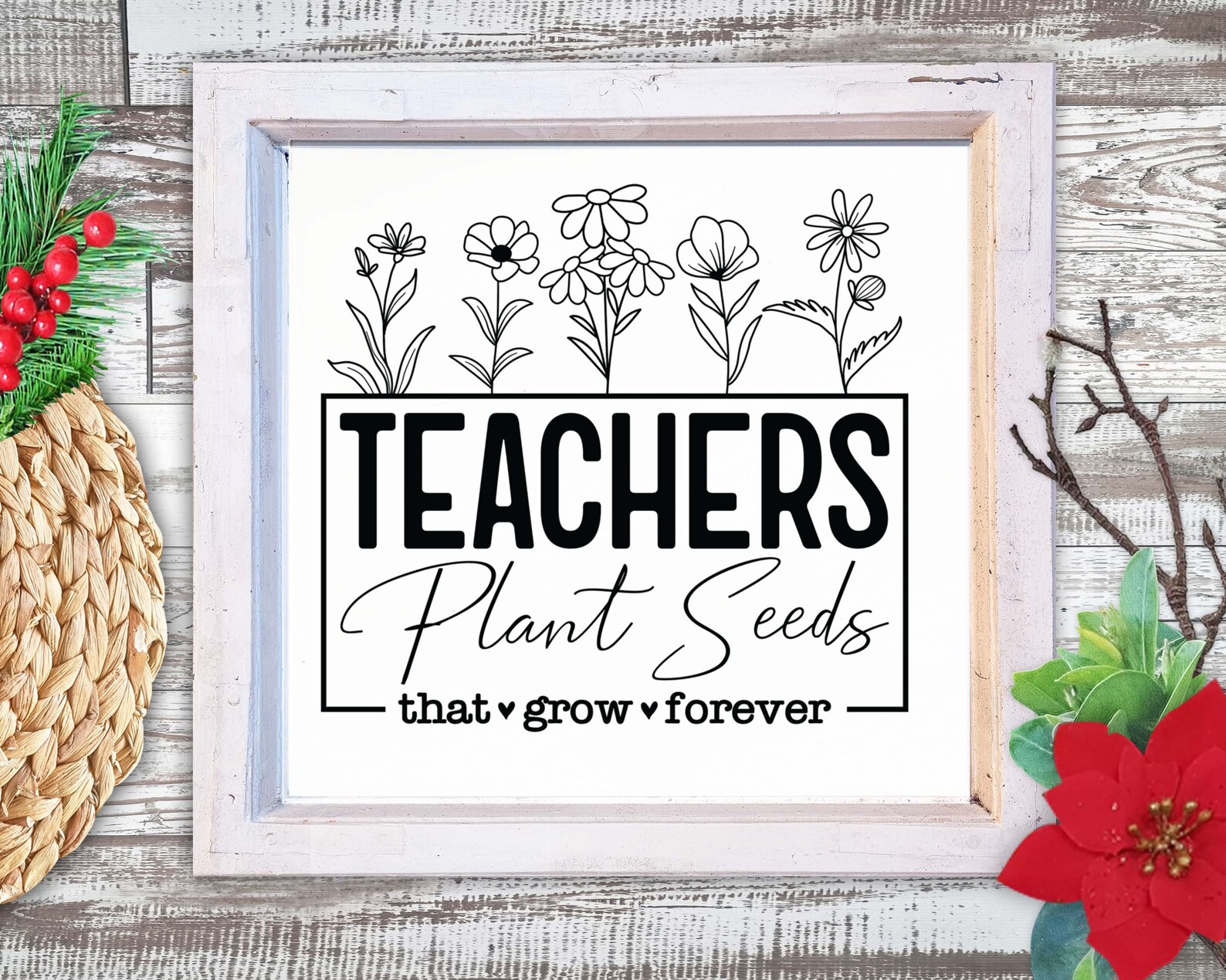 Teachers Plant Seeds That Grow Forever Svg, Best Teacher Ever Svg ...