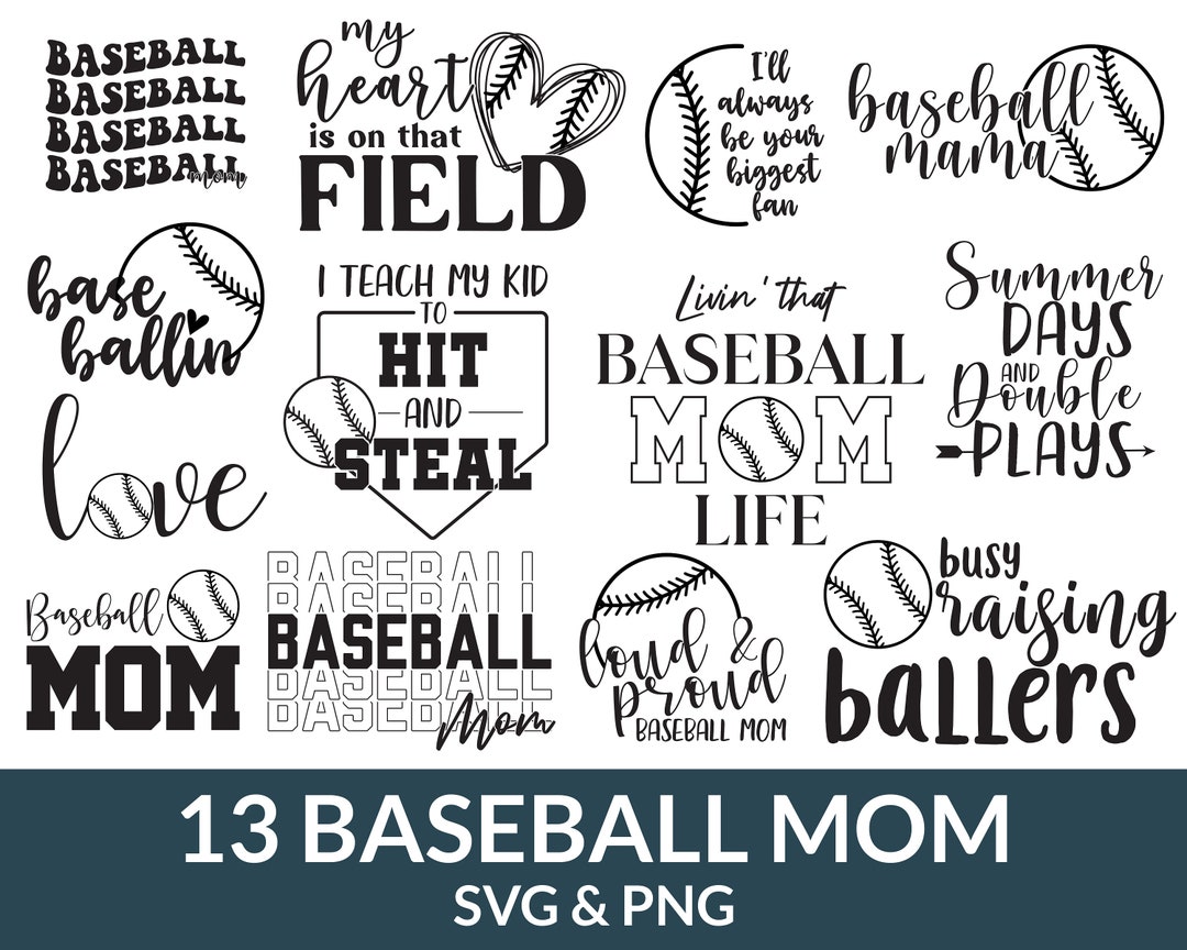 Baseball Mom Svg Bundle, Baseball Shirt Svg, Baseball Mama Svg