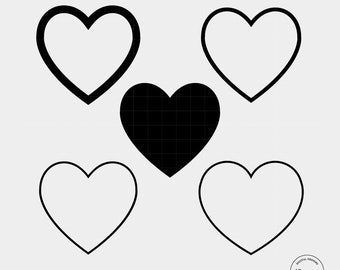 Hearts Svg Bundle, Heart Outline Svg, Heart Shape Svg
