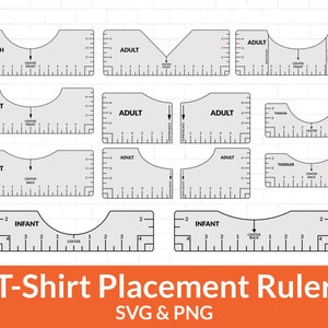 Tshirt Ruler Svg Bundle, Tshirt Placement Ruler Bundle, Tshirt Alignment Tool Svg, Centering Tool Template, Tshirt Ruler Guide Svg