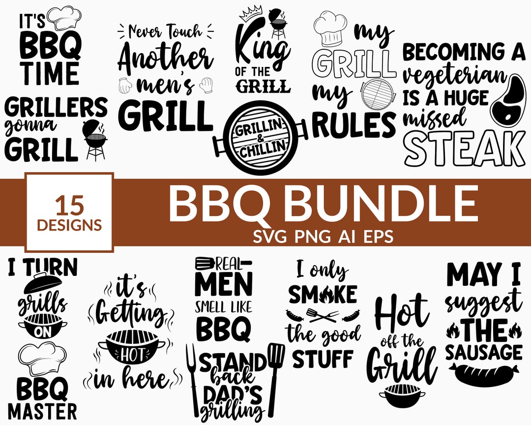 Barbecue Svg Bundle, Barbecue Master Svg, Grill Cut Files Png Eps, Bbq ...