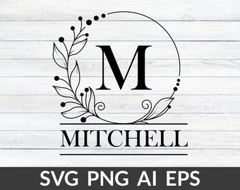Monogram Letters Svg, Fancy Alphabets Svg, Split Name Frame Svg, Monogram Alphabets Svg, Monogram Letter Font Svg, Wreath Monogram Svg, Png