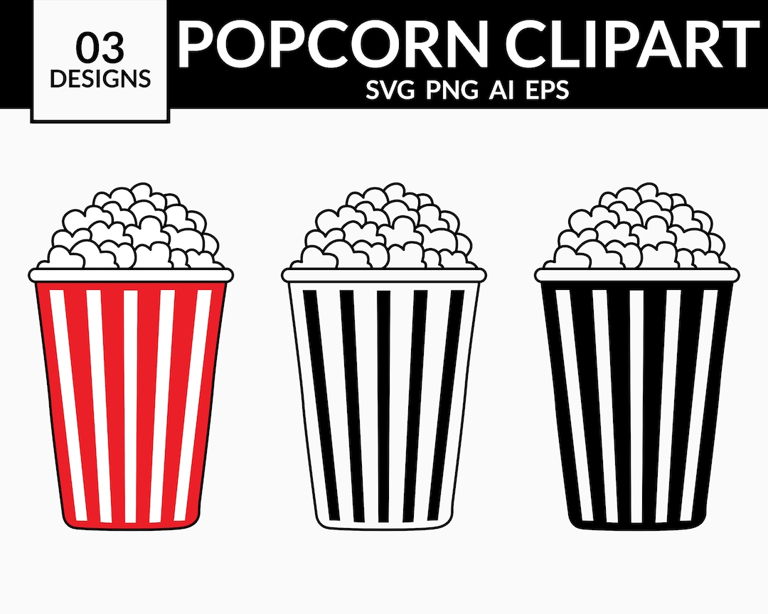 Popcorn Svg, Popcorn Clipart, Popcorn Carton Svg, Popcorn Cricut, Movie