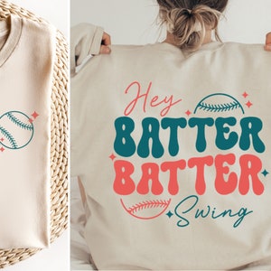 Hey Batter Batter Swing Svg, Baseball Mom Svg, Retro Baseball Png, Baseball Season Svg, Groovy Baseball Svg, Baseball Svg Cut Files Cricut