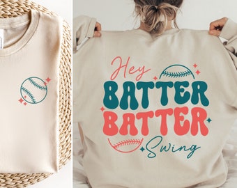 Hey Batter Batter Swing Svg, Baseball Mom Svg, Retro Baseball Png, Baseball Season Svg, Groovy Baseball Svg, Baseball Svg Cut Files Cricut