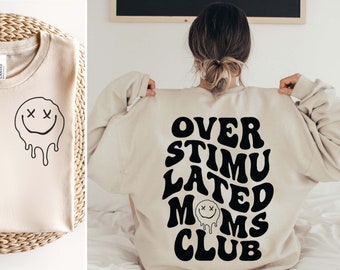 Overstimulated Moms Club SVG PNG, Overstimulated Mom Svg, Angst Svg, Mom Anxiety Svg, Mom Life Svg, Trendy Svg Cut Files For Cricut