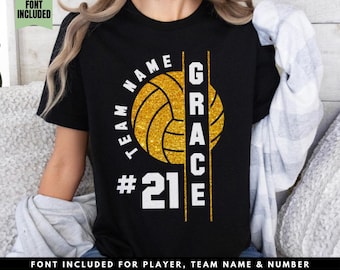 Custom Volleyball Team Svg Template, Volleyball Shirt Svg