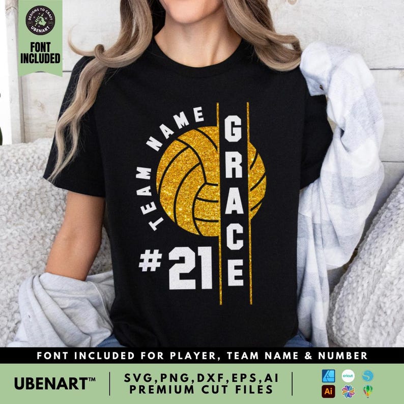 Custom Volleyball Team Svg Template, Volleyball Shirt Svg, Volleyball Mom Svg Png, Volleyball Svg Png Dxf, Volleyball Fan Svg Design Files