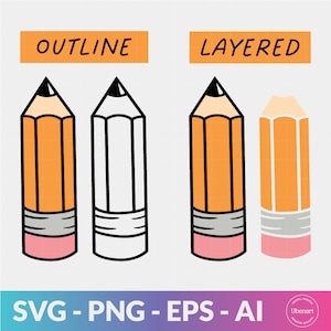 Lápis Svg Png, Professor Svg, Escola Svg, De volta às aulas Svg, Presente do professor Svg, Camisa do professor Svg, Arquivos de corte Svg para Cricut