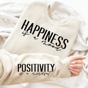 Le bonheur est une humeur Svg, Svg inspirant bohème, Svg affirmations positives