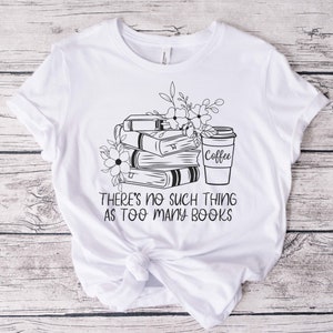 There is No Such Thing as Too Many Books SVG, Book Lover Svg, Book ...