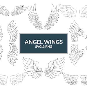 Angel Wings svg Bundle, angel wing svg png, memorial svg, angel wings clipart, heaven svg, wings cut file for silhouette, angel svg