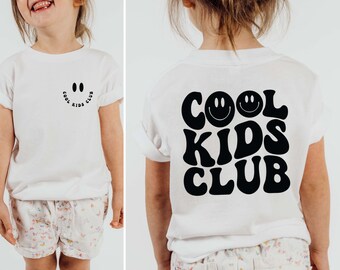 Cool Kids Club SVG PNG, Kids Svg, Kids Shirt Svg, Kiddo Svg, Mom Boy Svg, Mom Girl Svg, Wavy Text Svg Cut Files For Cricut
