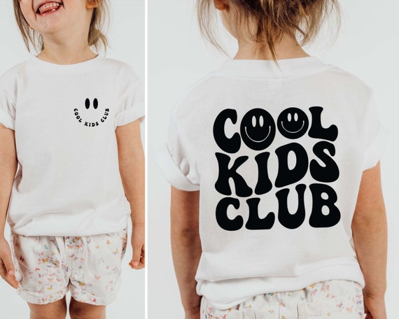 Cool Kids Club SVG PNG, Kids Svg, Kids Shirt Svg, Kiddo Svg, Mom Boy Svg, Mom Girl Svg, Wavy Text Svg Cut Files For Cricut