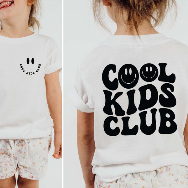 Cool Kids Club SVG PNG, Kids Svg, Kids Shirt Svg, Kiddo Svg, Mom Boy Svg, Mom Girl Svg, Wavy Text Svg Cut Files For Cricut