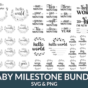Baby Milestone Rounds svg, sinal redondo de bebê flor png, anúncio de bebê svg, estatísticas de nascimento svg, sinal de recém-nascido svg, olá mundo svg