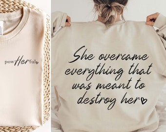 She Over Came Everything That Was Sent To Destroy Her Svg, Women Empowerment Svg, Female Empowerment Svg, She Is Me Svg, Girl Boss Svg