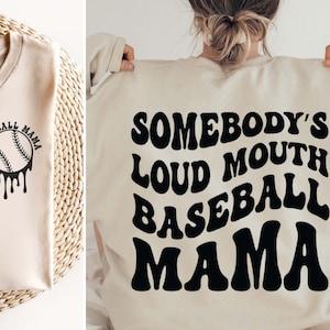 Somebody’s Loud Mouth Baseball Mama SVG PNG, Baseball Mom Svg, Funny Baseball Svg, Melting Baseball Svg Cut Files For Cricut