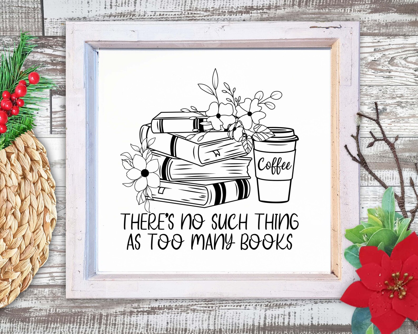There is No Such Thing as Too Many Books SVG, Book Lover Svg, Book ...