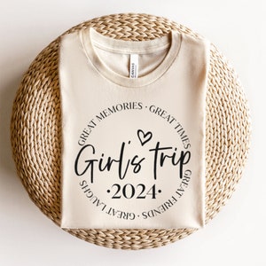 Girl's Trip 2024 Svg, Girl's Weekend 2024 Svg, Grandes tiempos, Grandes recuerdos Svg Cortar archivos para Cricut, Archivo de silueta