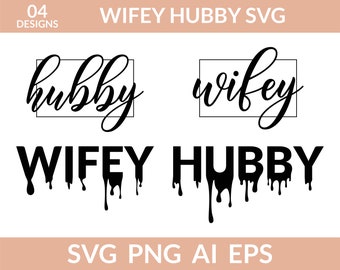 Wifey Hubby Couples svg Bundle, Wifey svg, Hubby svg, husband and wife svg, Bride and Groom svg, Wedding Anniversary svg, Honeymoon svg