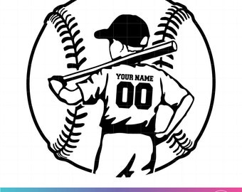 Baseball Kid Svg, Personalized Name Svg, Baseball Boy Svg, Baseball Team Svg, Baseball Clipart